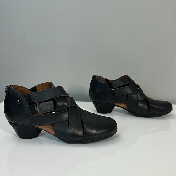 Cobb Hill Laurel Black Woven Pump Heels Size 6.5 - Picture 2 of 14